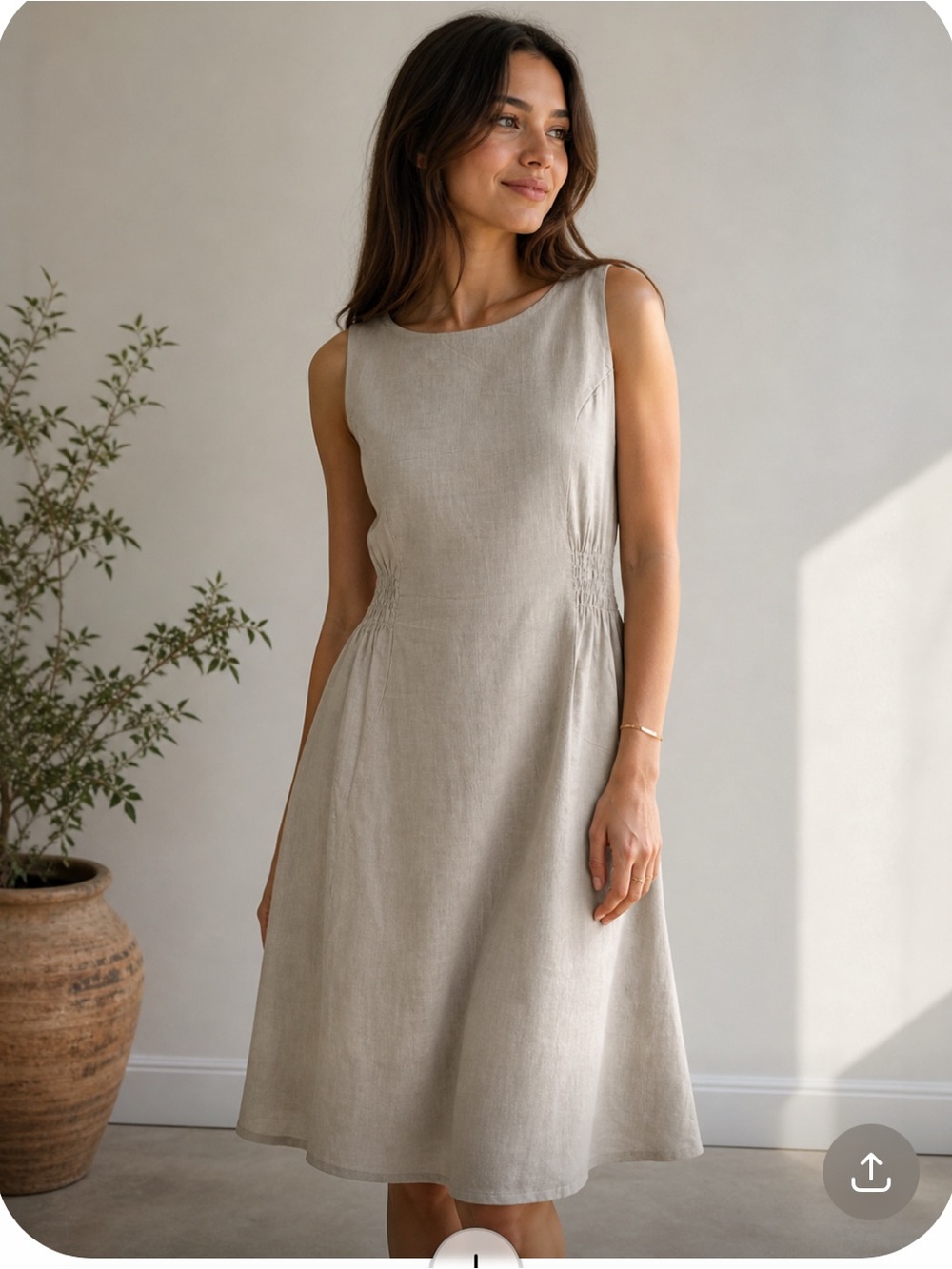Linen Dress Size Small Sleeveless